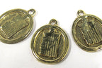 1 Pendant - Buddhist kalachakra mantra brass pendant from Nepal - CP097