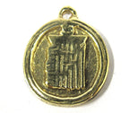 1 Pendant - Buddhist kalachakra mantra brass pendant from Nepal - CP097