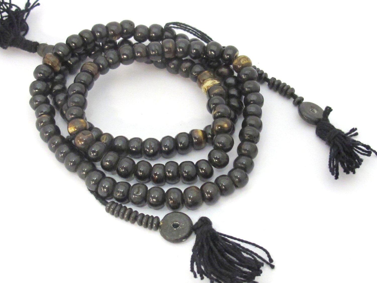 20 BEADS - 8 mm size Tibetan bone mala beads - ML038A