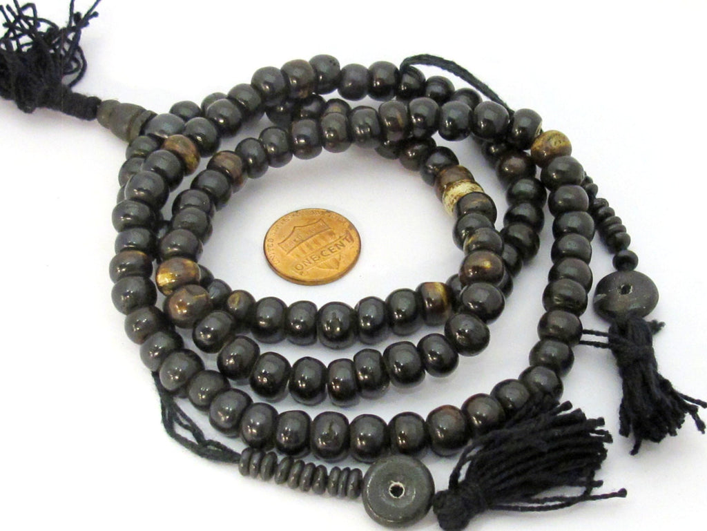 20 BEADS - 8 mm size Tibetan bone mala beads - ML038A
