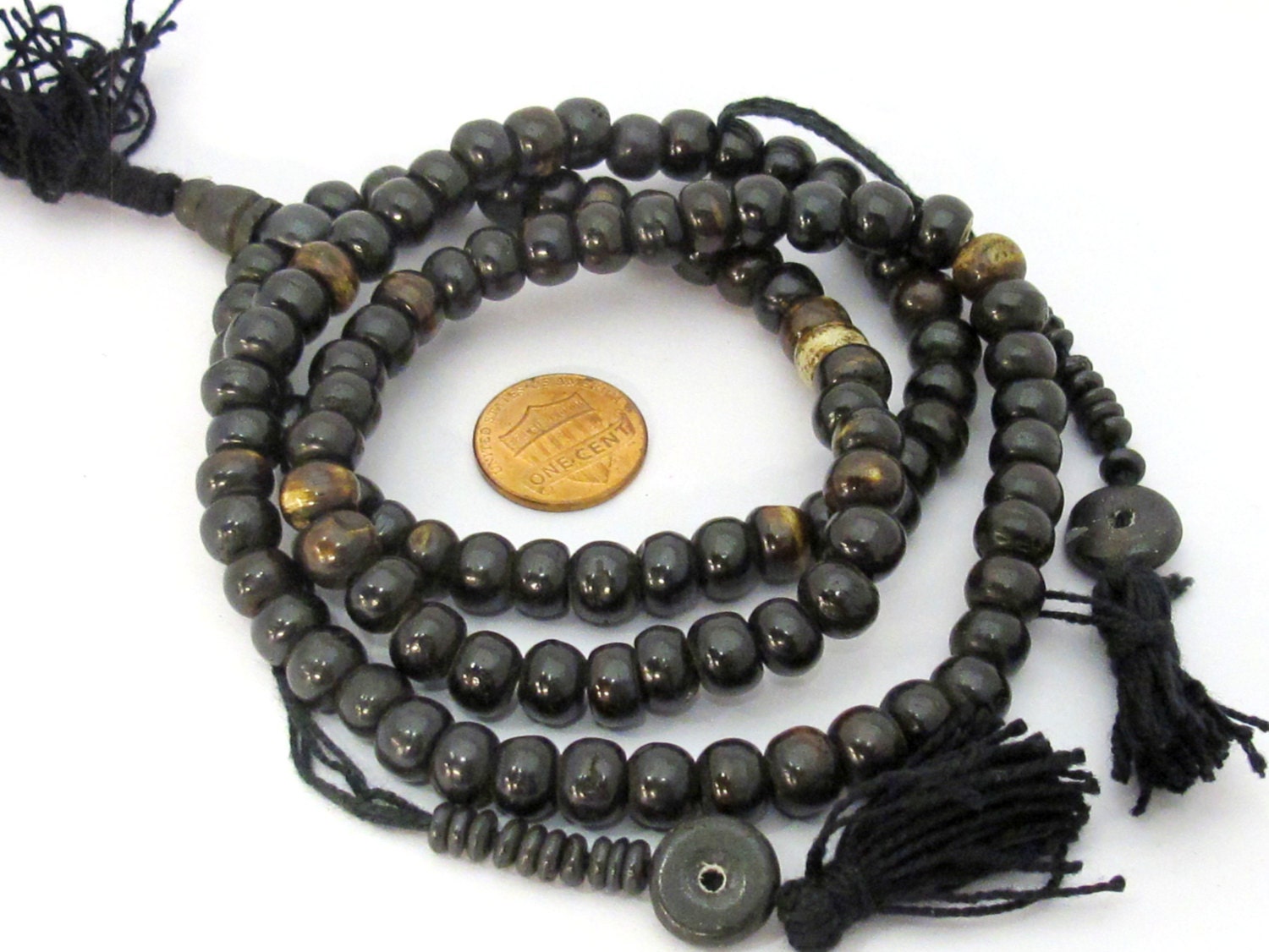 20 BEADS - 8 mm size Tibetan bone mala beads - ML038A
