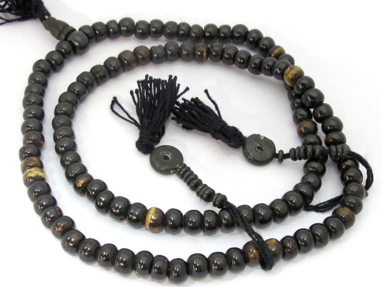 20 BEADS - 8 mm size Tibetan bone mala beads - ML038A