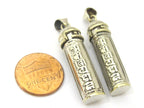 1 Pendant - Tibetan om mantra small size ghau bottle amulet prayer box pendant from Nepal - PM404