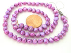 1 Full strand - Purple violet freshwater cultured pearl beads 15 inches strand - PL030