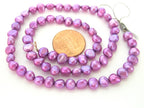 1 Full strand - Purple violet freshwater cultured pearl beads 15 inches strand - PL030