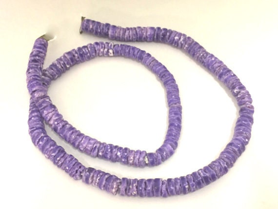 Neon Pink color Puka shell chip beads FULL strand 15 inches -NB098G