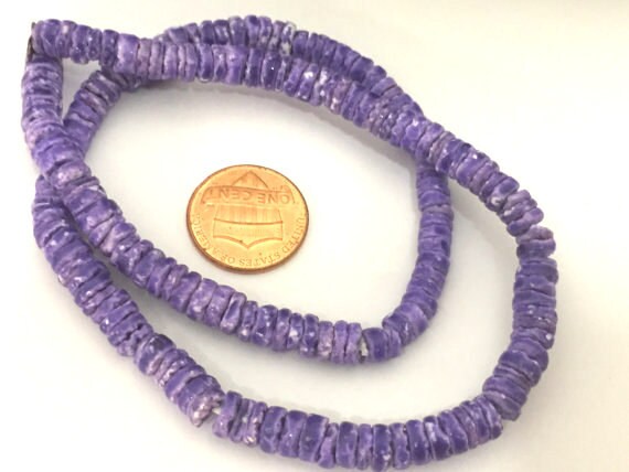 Neon Pink color Puka shell chip beads FULL strand 15 inches -NB098G