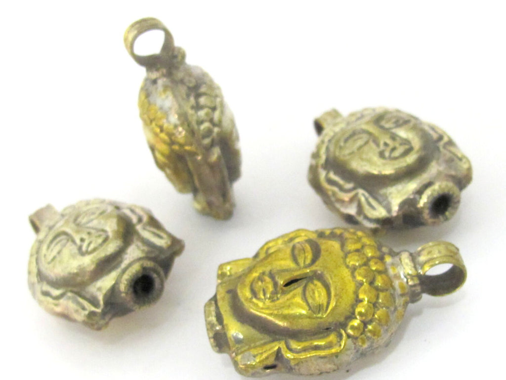 1 Pendant - Light weight dual color Tibetan Buddha pendant - PM437 Custom Design Copyright Nepalbeadshop