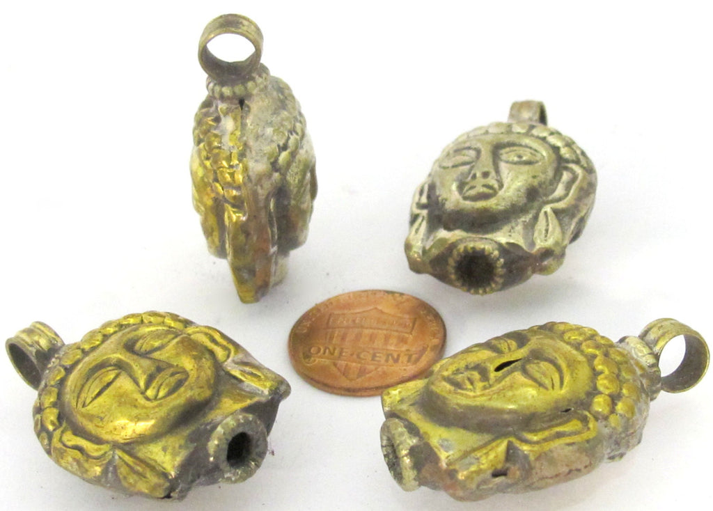 1 Pendant - Light weight dual color Tibetan Buddha pendant - PM437 Custom Design Copyright Nepalbeadshop