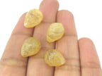 4 Beads - Faceted yellow color quartz stone drop beads - GM382C