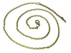 1 chain - Antiqued brass tone plated long necklace chain for jewelry making 31.5 inches - PM444