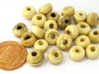 20 Beads- cream color Tibetan recycled cattle bone beads 7 -8 mm x 5-6 mm - ML041D