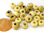 20 Beads- cream color Tibetan recycled cattle bone beads 7 -8 mm x 5-6 mm - ML041D