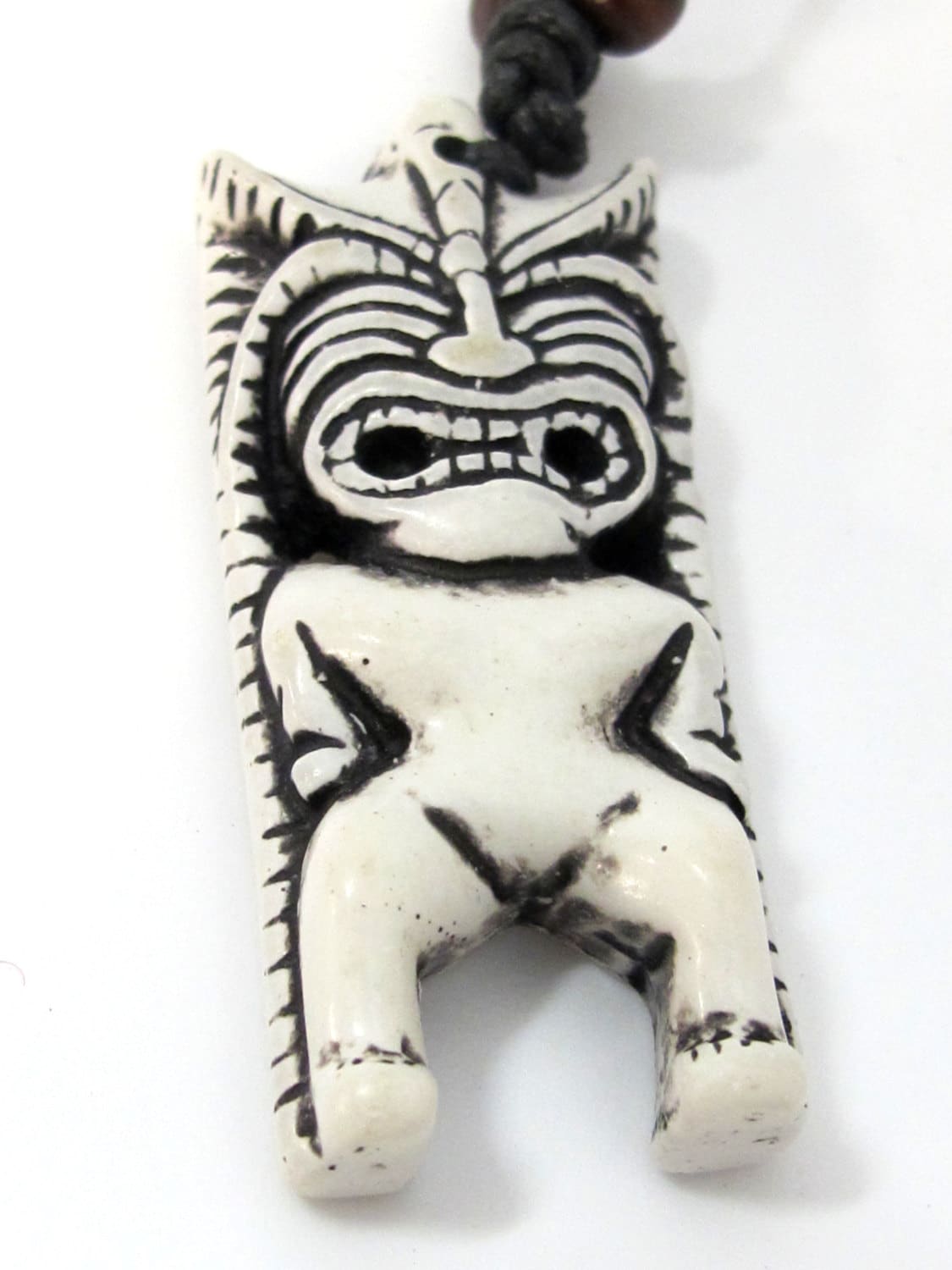 1 Pendant - Large Tribal Totem resin pendant - PB094