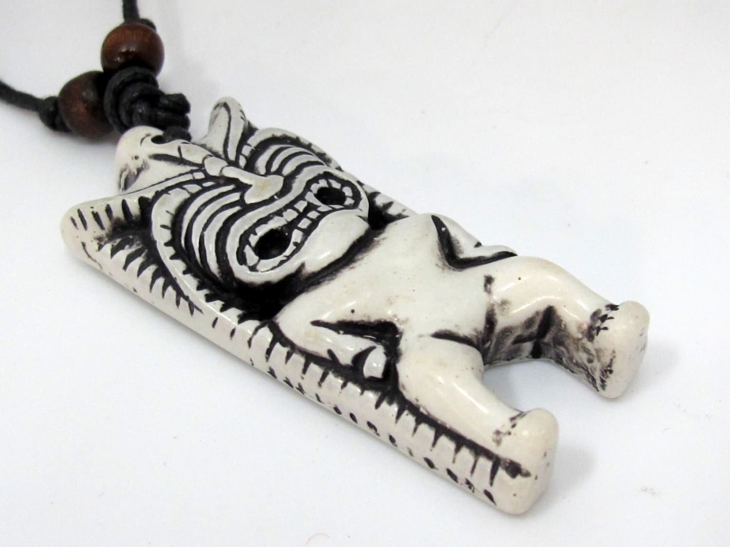 1 Pendant - Large Tribal Totem resin pendant - PB094