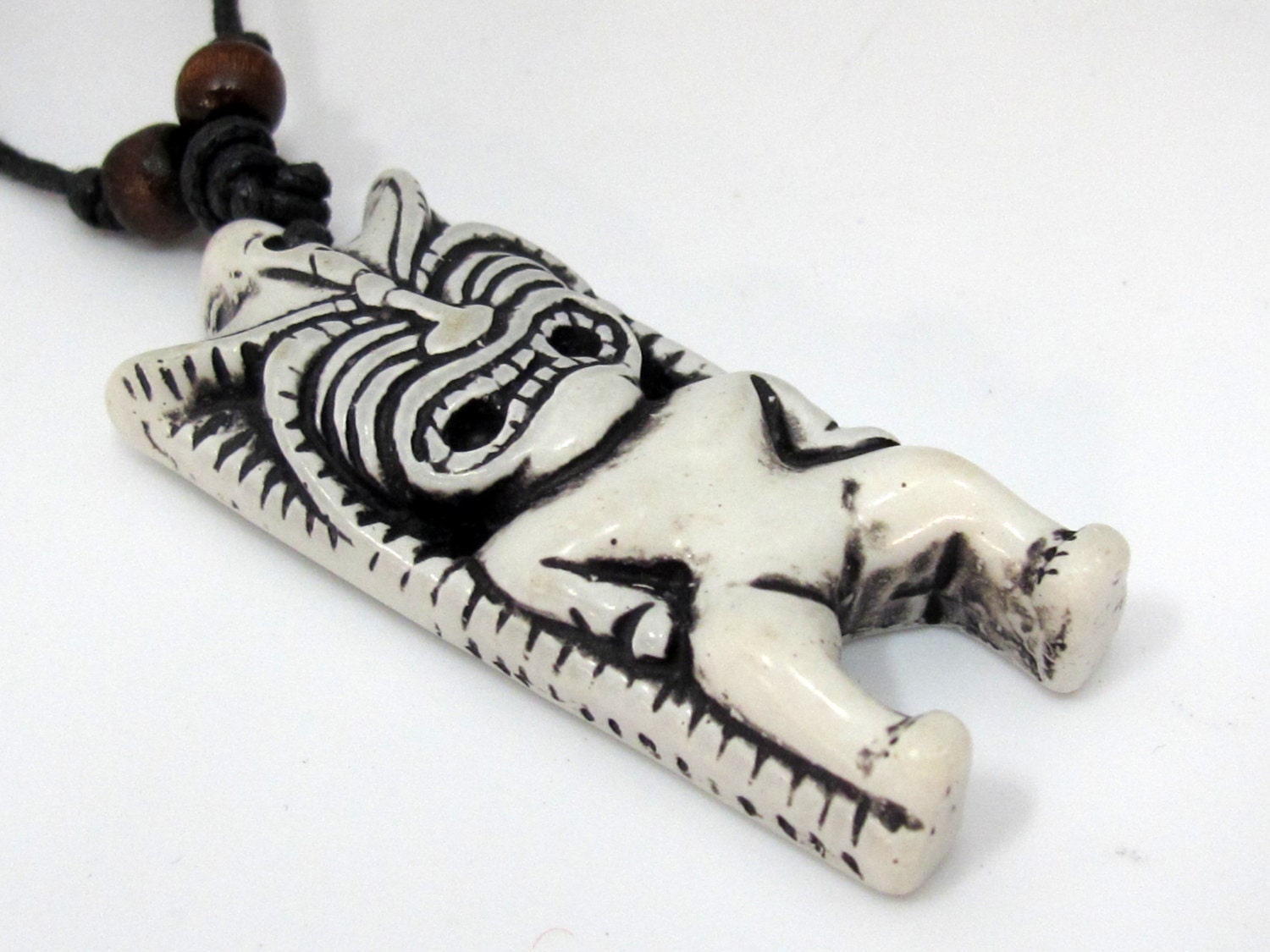 1 Pendant - Large Tribal Totem resin pendant - PB094