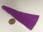 1 Piece - Long fuschia purple color silk tassel charm supplies - 120 mm long - BD870