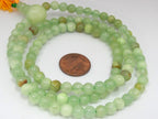 108 mala beads supply - Green color 6 mm size jade beads with 14 mm Guru bead - ML023