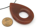 1 piece - Long Teardrop shape agate gemstone pendant bead - GM197