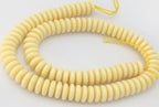 1 Full Strand 15 inches - Rondelle abacus flat disc white color resin beads full strand 10 mm - BD886