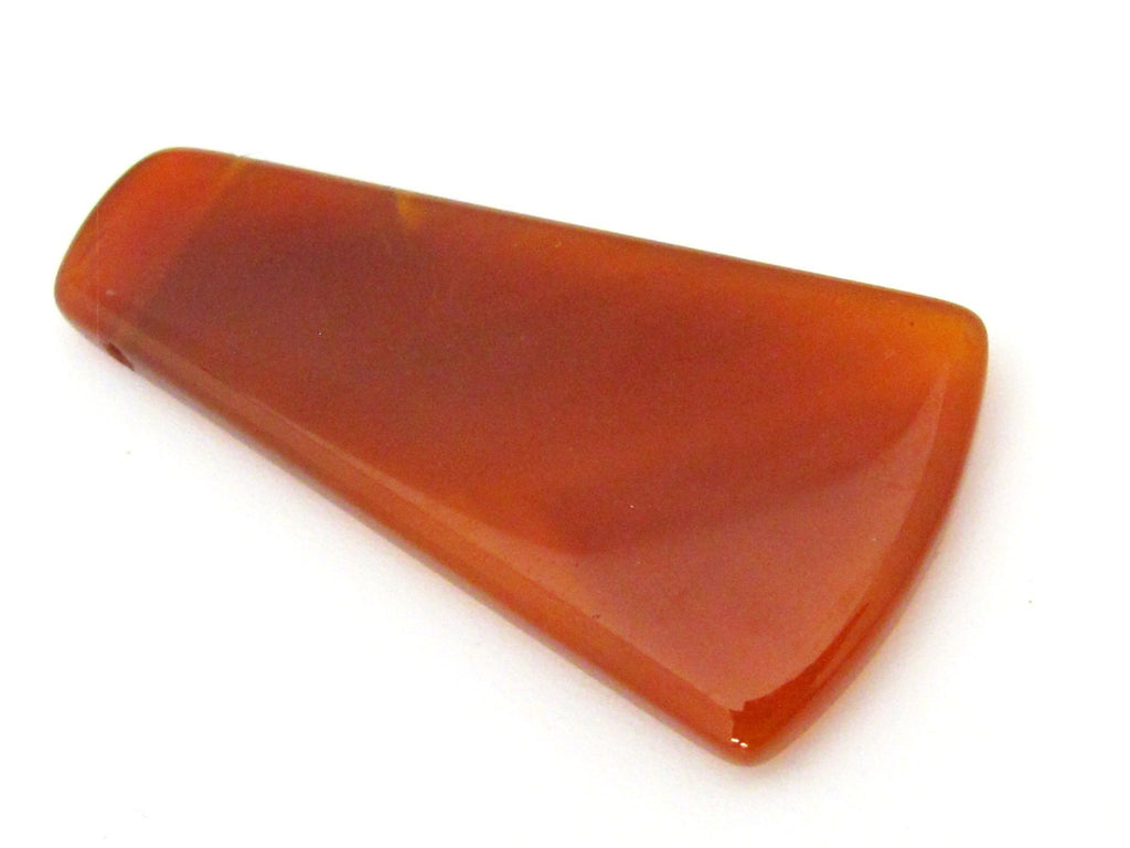 Long trapezoid axe shape carnelian agate gemstone pendant bead - GM054