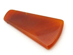 Long trapezoid axe shape carnelian agate gemstone pendant bead - GM054
