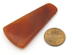 Long trapezoid axe shape carnelian agate gemstone pendant bead - GM054