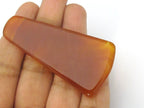Long trapezoid axe shape carnelian agate gemstone pendant bead - GM054