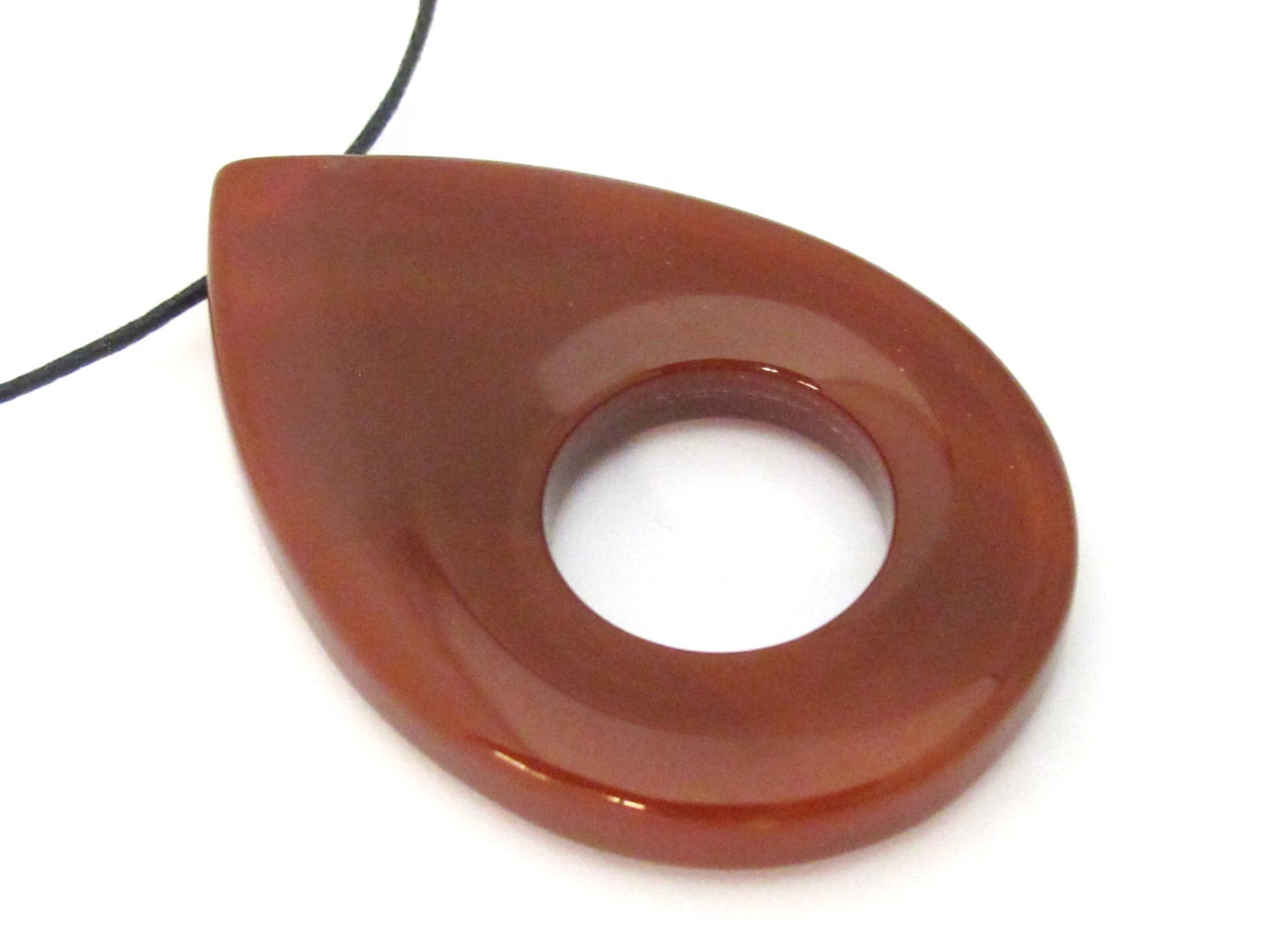 1 piece - Long Teardrop shape agate gemstone pendant bead - GM197