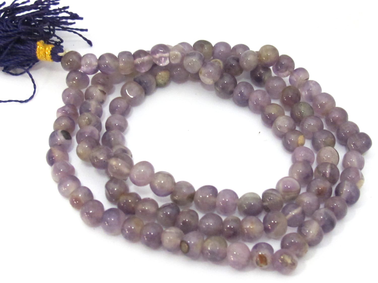 108 amethyst beads - Amethyst gemstone beads 6 -7 mm mala making supplies from Nepal - ML055