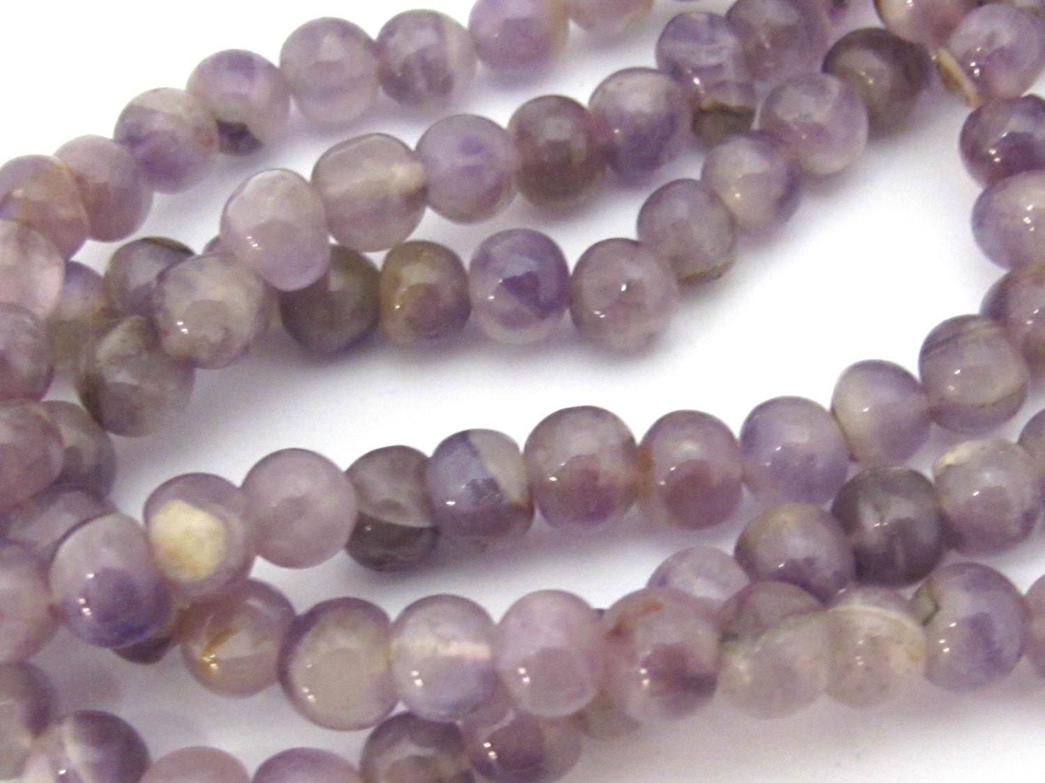 108 amethyst beads - Amethyst gemstone beads 6 -7 mm mala making supplies from Nepal - ML055