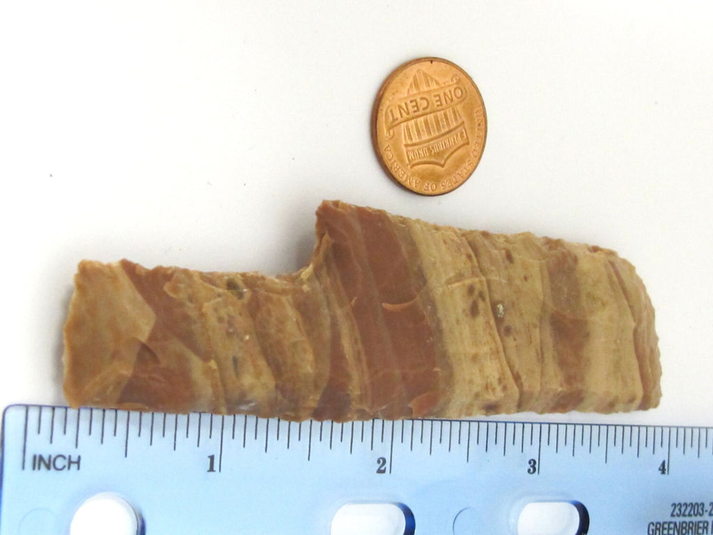 1 piece - Beautiful large 4 inches hand carved banded agate knife shape gemstone - SP051A