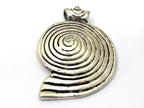 1 Pendant - Tibetan silver spiral coil shell shape pendant - CP112
