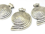 1 Pendant - Tibetan silver spiral coil shell shape pendant - CP112