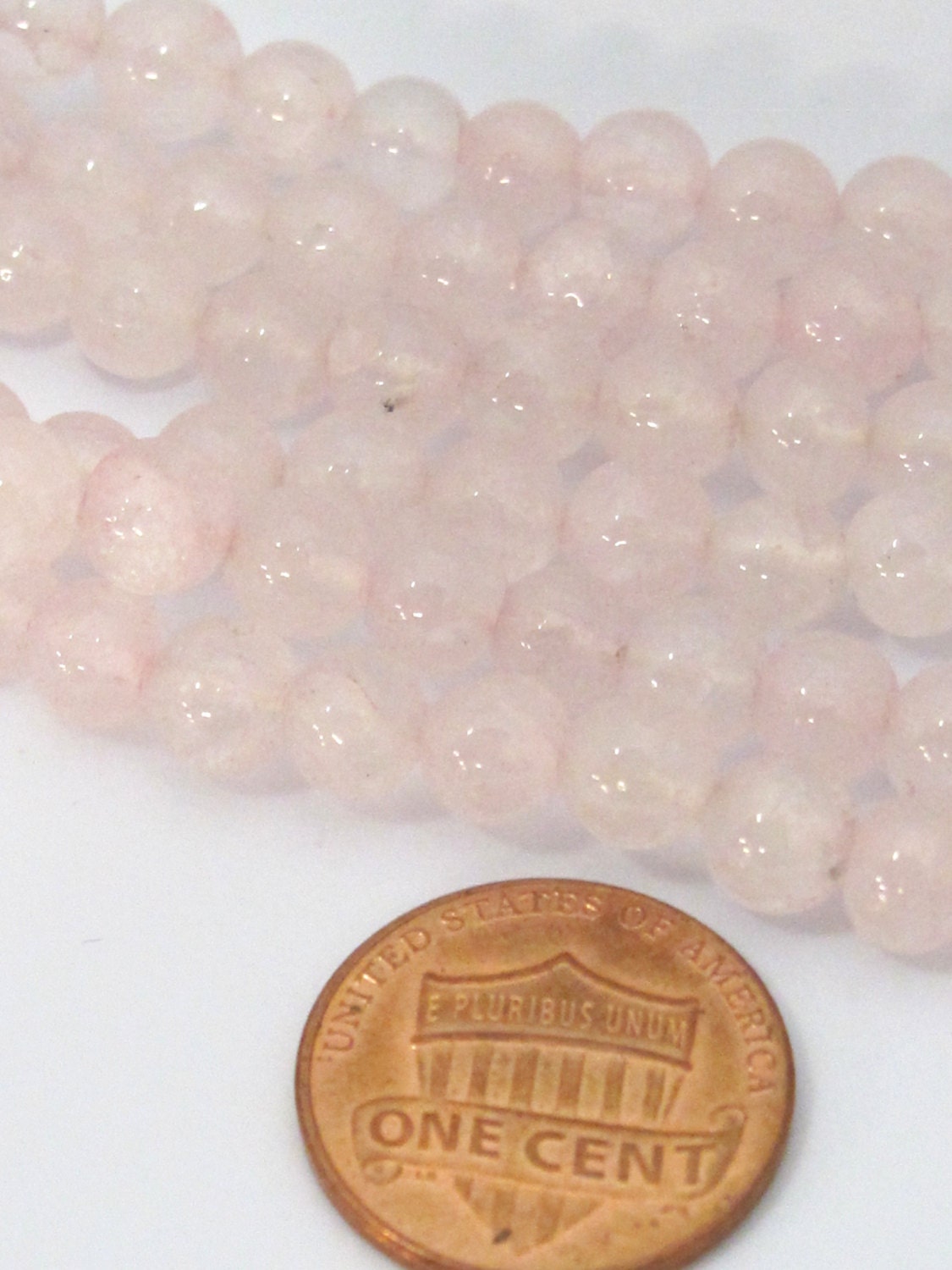 108 natural quartz beads - Rose quartz gemstone beads 6 mm mala making supplies from Nepal - ML056