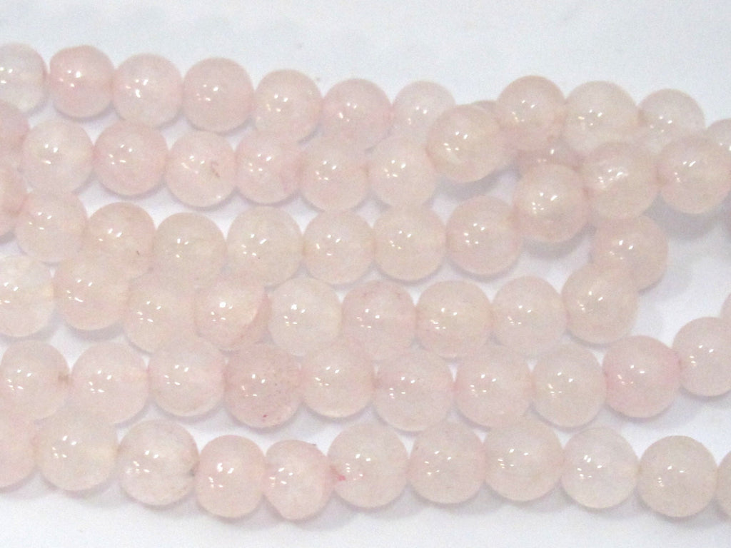 108 natural quartz beads - Rose quartz gemstone beads 6 mm mala making supplies from Nepal - ML056