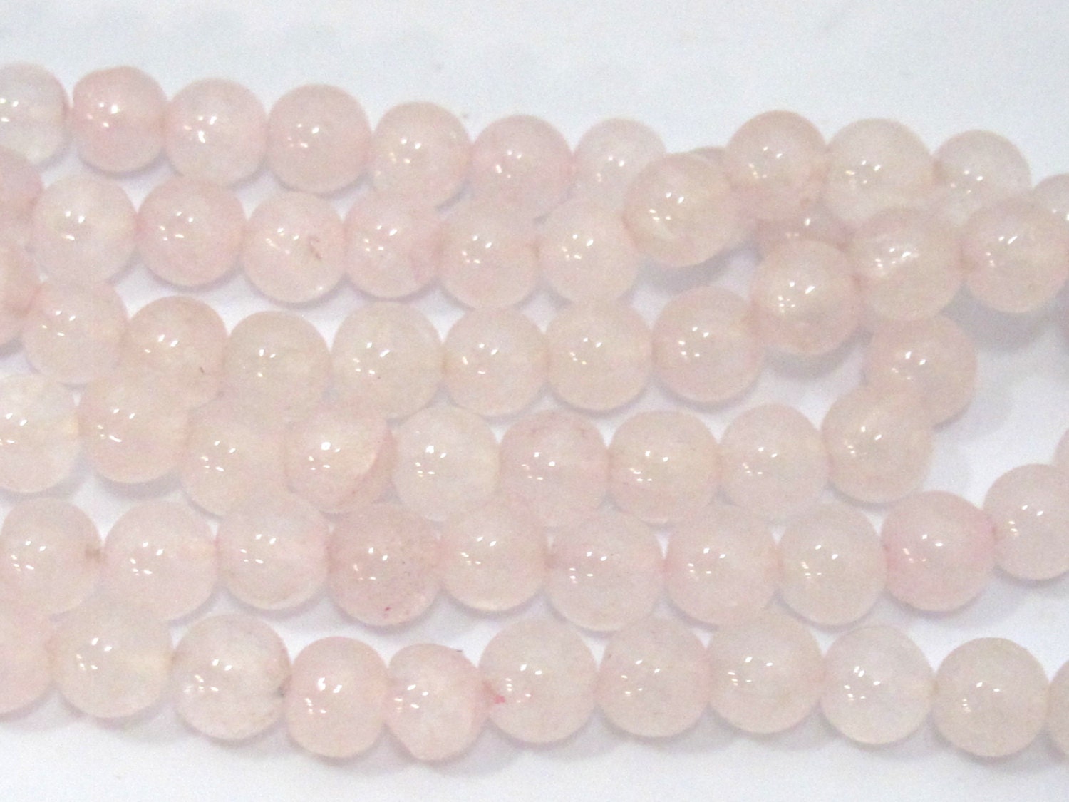 108 natural quartz beads - Rose quartz gemstone beads 6 mm mala making supplies from Nepal - ML056