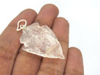 1 Pendant - Rock quartz arrowhead shape cut pendant - PM470
