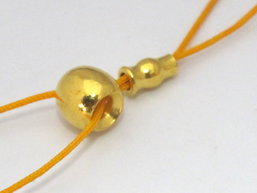 3 SETS - 3 hole Guru Bead gold tone plated with column bead - GB040s