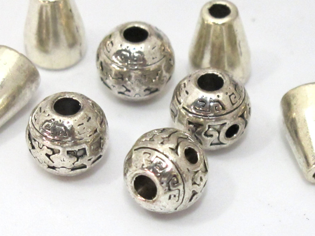 3 Guru bead set - Tibetan mala making 3 hole guru bead set 9-10 mm size - GB041