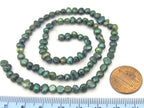1 Full strand -Peacock green freshwater pearl beads 15 inches strand - 4 - 5 mm size - PL031