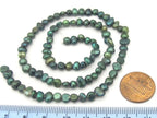 1 Full strand -Peacock green freshwater pearl beads 15 inches strand - 4 - 5 mm size - PL031