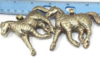 1 Pendant - Large Tibetan silver repousse carving Horse pendant from Nepal - PM471B