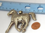 1 Pendant - Large Tibetan silver repousse carving Horse pendant from Nepal - PM471B