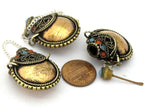1 pendant - Bhutan copper coin design embossed snuff perfume bottle pendant - PM473