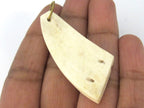 1 Pendant - Tibetan scorpio symbol carved bone pendant white connector bead- PB103
