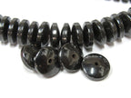 10 BEADS - 10 mm size Magnetic Hematite disc gemstone Beads - GM405