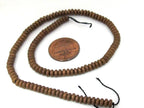 1 strand - Rondelle small size 4 mm Copper tone plated disc metal beads - 1 STRAND approx 11 inches - BD914