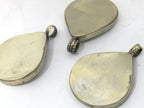 1 pendant - Tibetan bodhi banyan tree leaf shape sacred Buddha pendant with coral inlay - nepal pendants jewelry making PM504B
