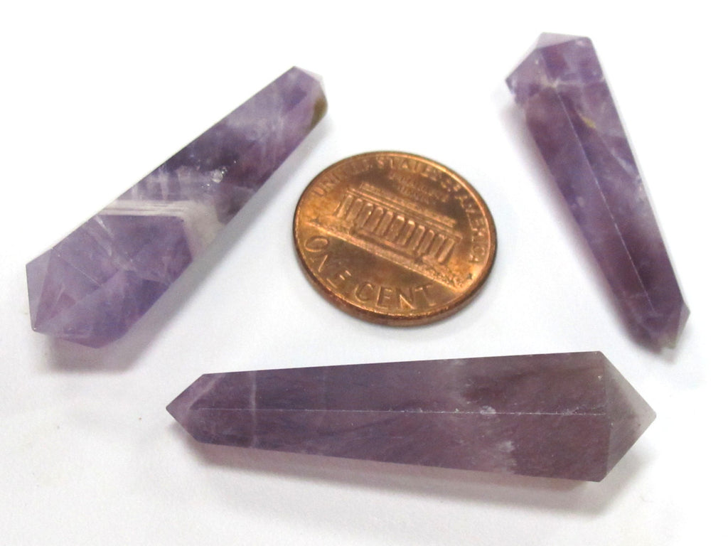 1 Piece - Beautiful amethyst gemstone double terminated point healing gemstone - PM505A